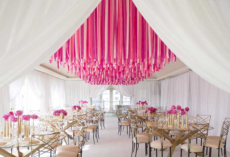 Beautiful event with drape and decor